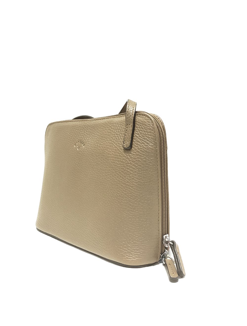 Tom&eva Sac Porté Travers En Cuir Vachette Grainé RI5156-Beige