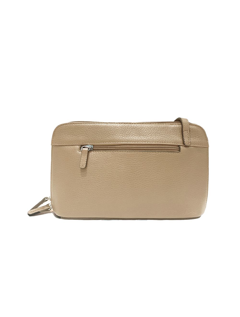 Tom&eva Sac Porté Travers En Cuir Vachette Grainé RI5156-Beige