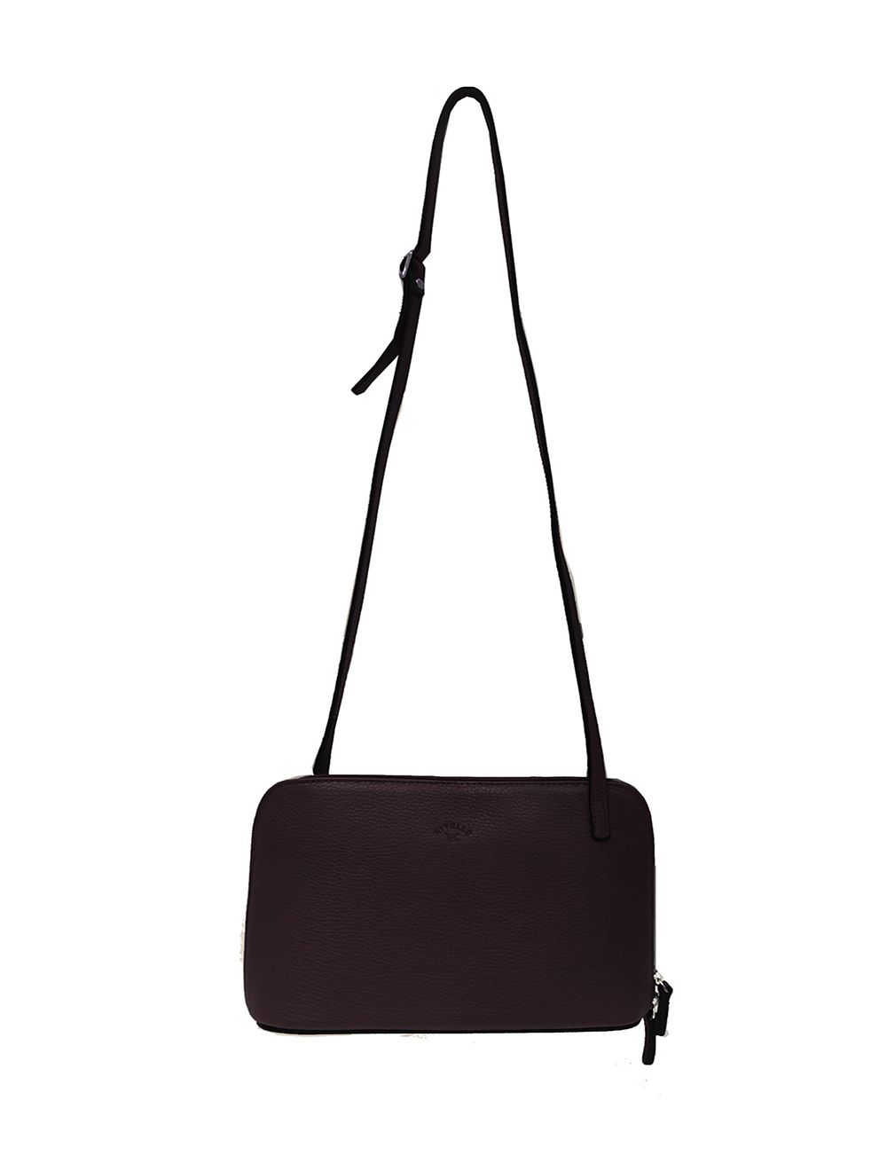 Tom&eva Sac Porté Travers En Cuir Vachette Grainé RI5156-Chocolat
