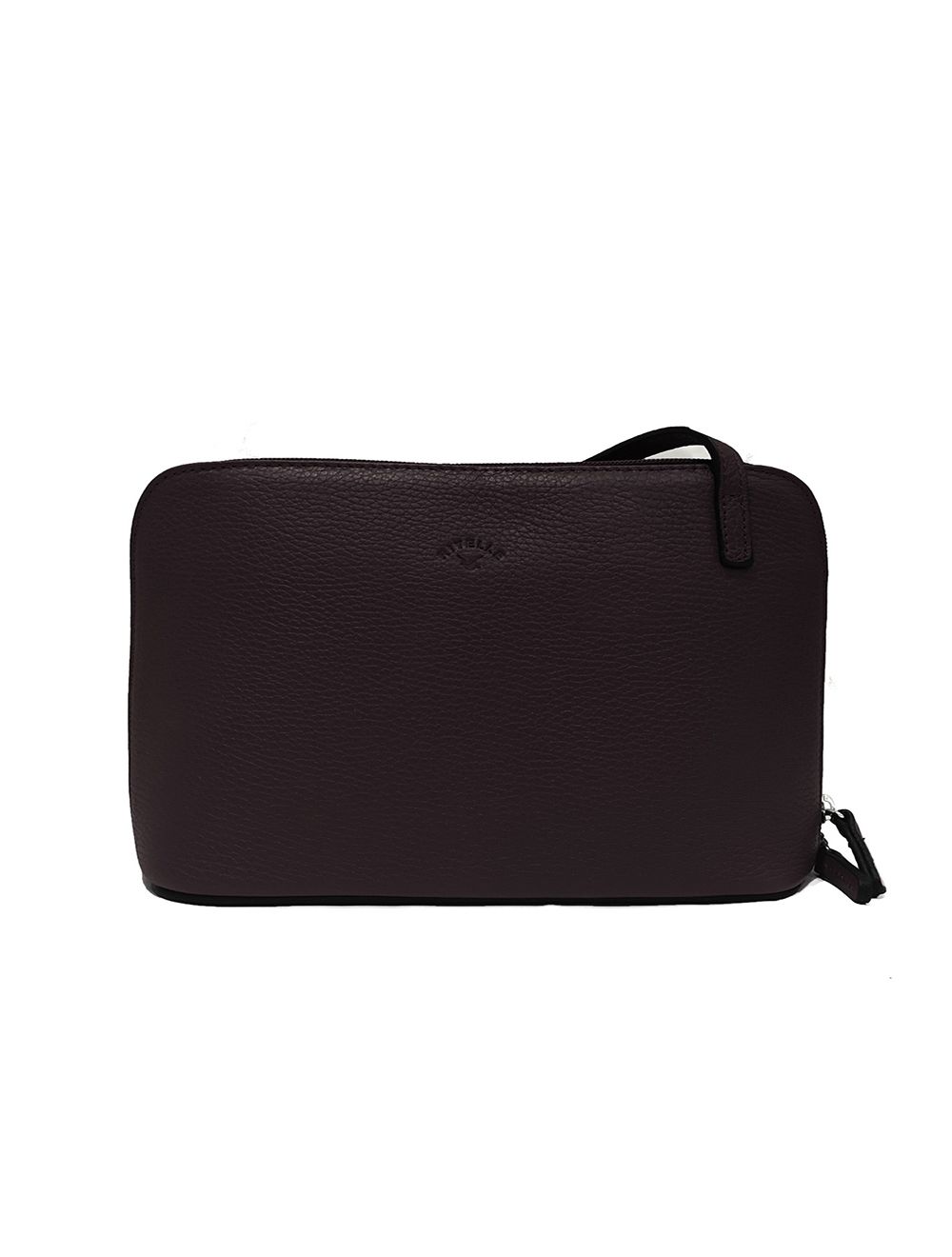 tom&eva Sac Porté travers en cuir vachette grainé RI5156-Chocolat