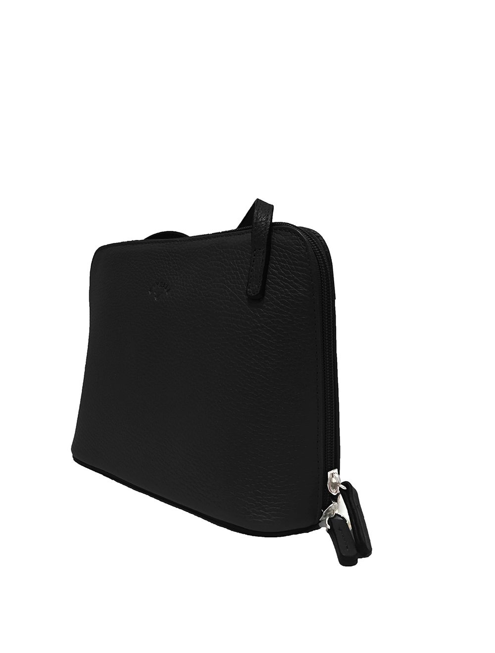 Tom&eva Sac Porté Travers En Cuir Vachette Grainé RI5156-Noir
