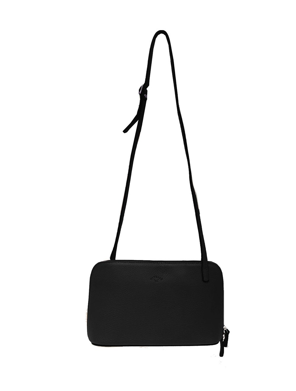 Tom&eva Sac Porté Travers En Cuir Vachette Grainé RI5156-Noir