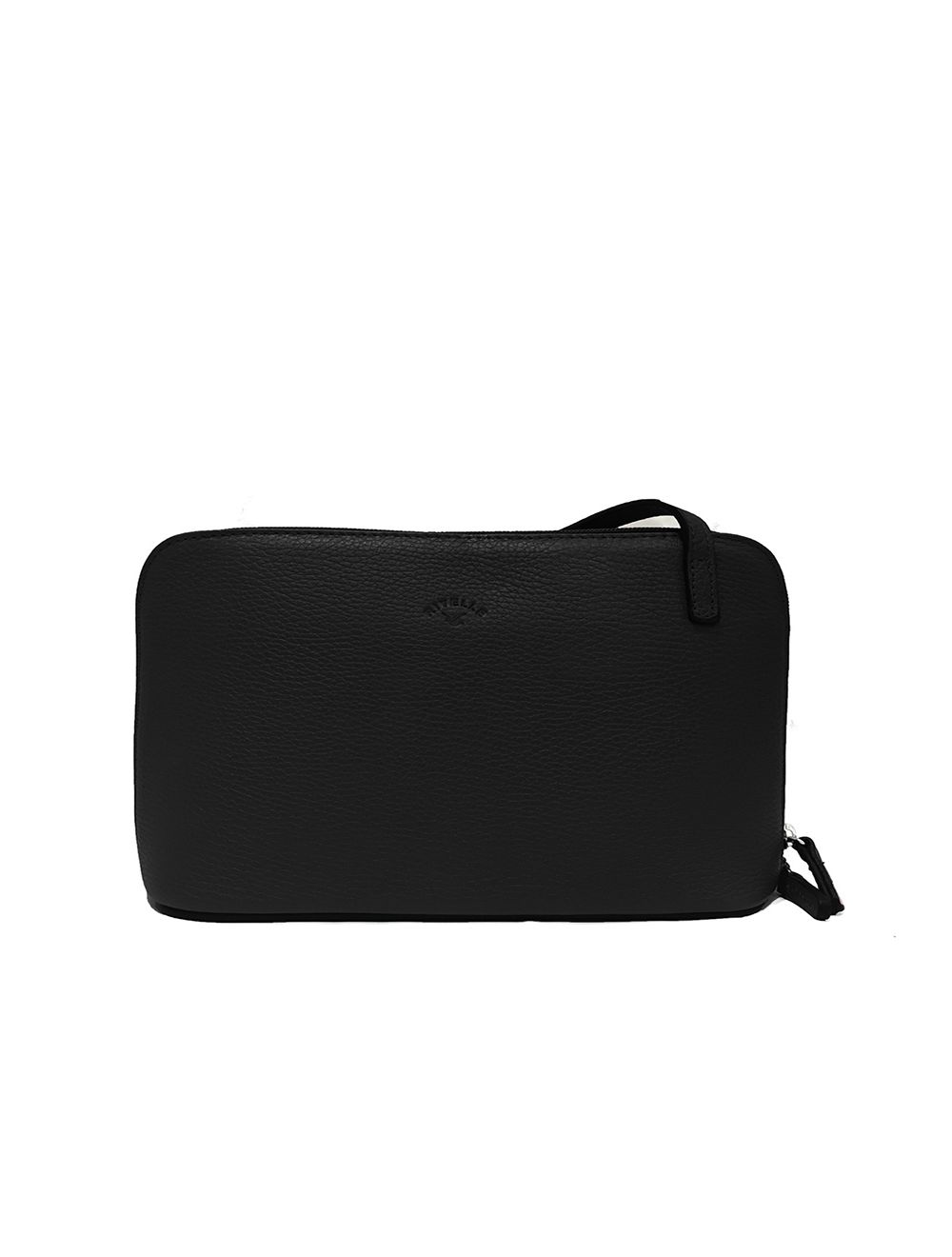 tom&eva Sac Porté travers en cuir vachette grainé RI5156-Noir