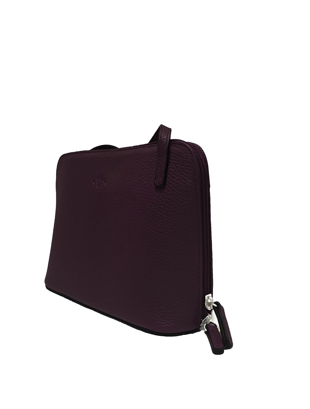 Tom&eva Sac Porté Travers En Cuir Vachette Grainé RI5156-Prune
