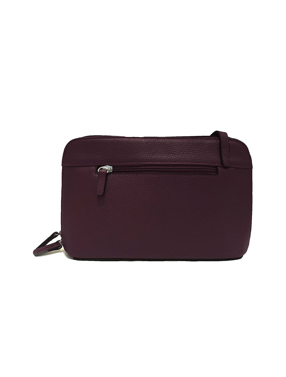 Tom&eva Sac Porté Travers En Cuir Vachette Grainé RI5156-Prune