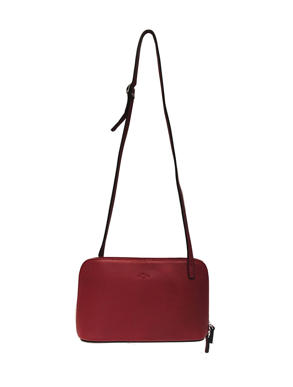 Tom&eva Sac Porté Travers En Cuir Vachette Grainé RI5156-Rouge
