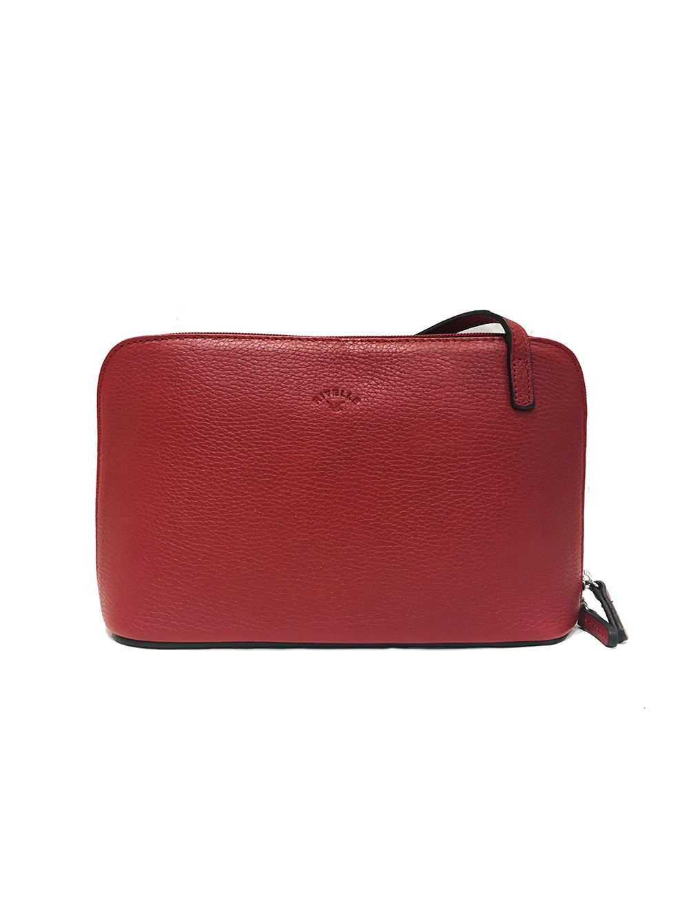 tom&eva Sac Porté travers en cuir vachette grainé RI5156-Rouge