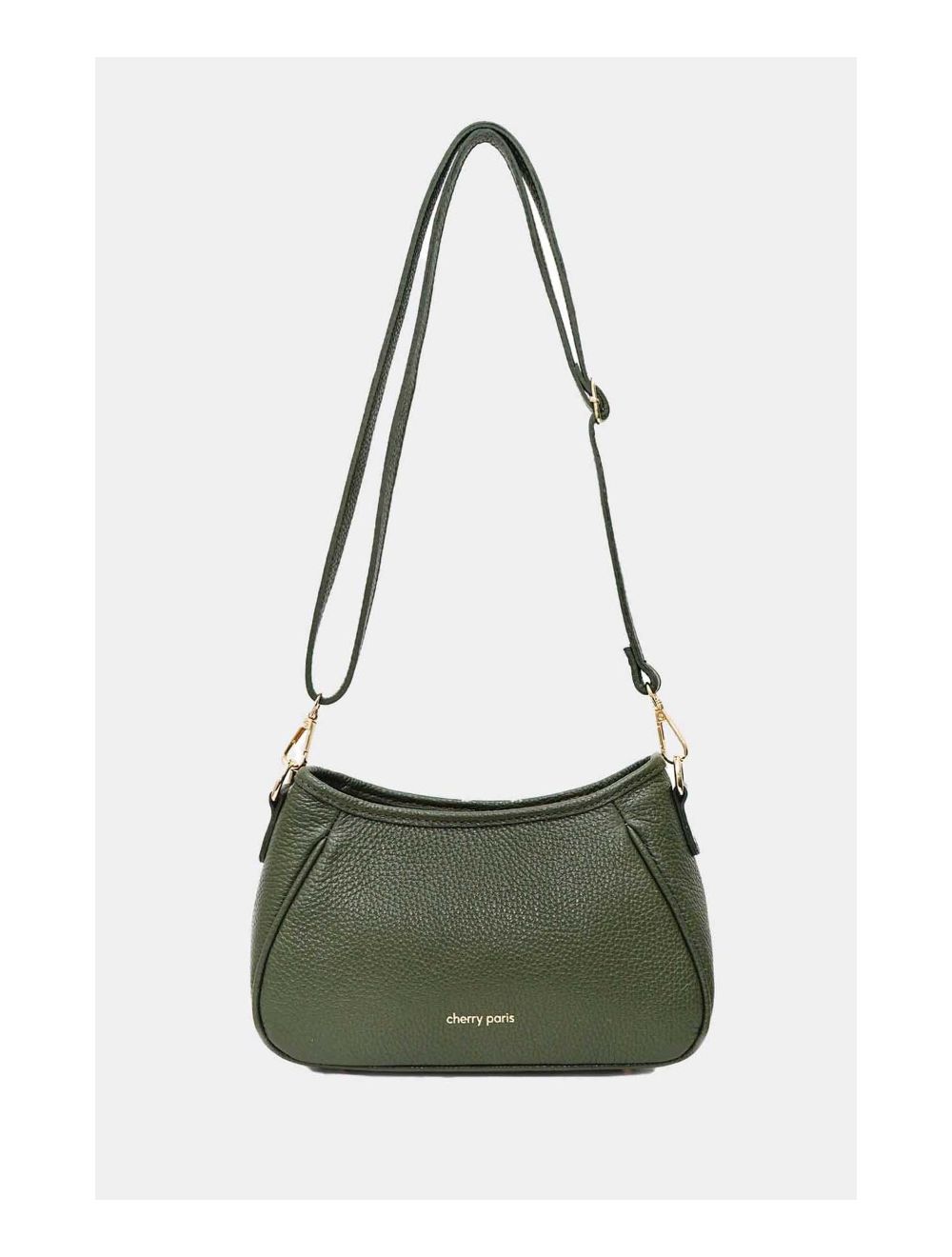 Tom&eva Sac Porté Travers En Cuir Vachette Grainée 4139 ELORA-KHAKI