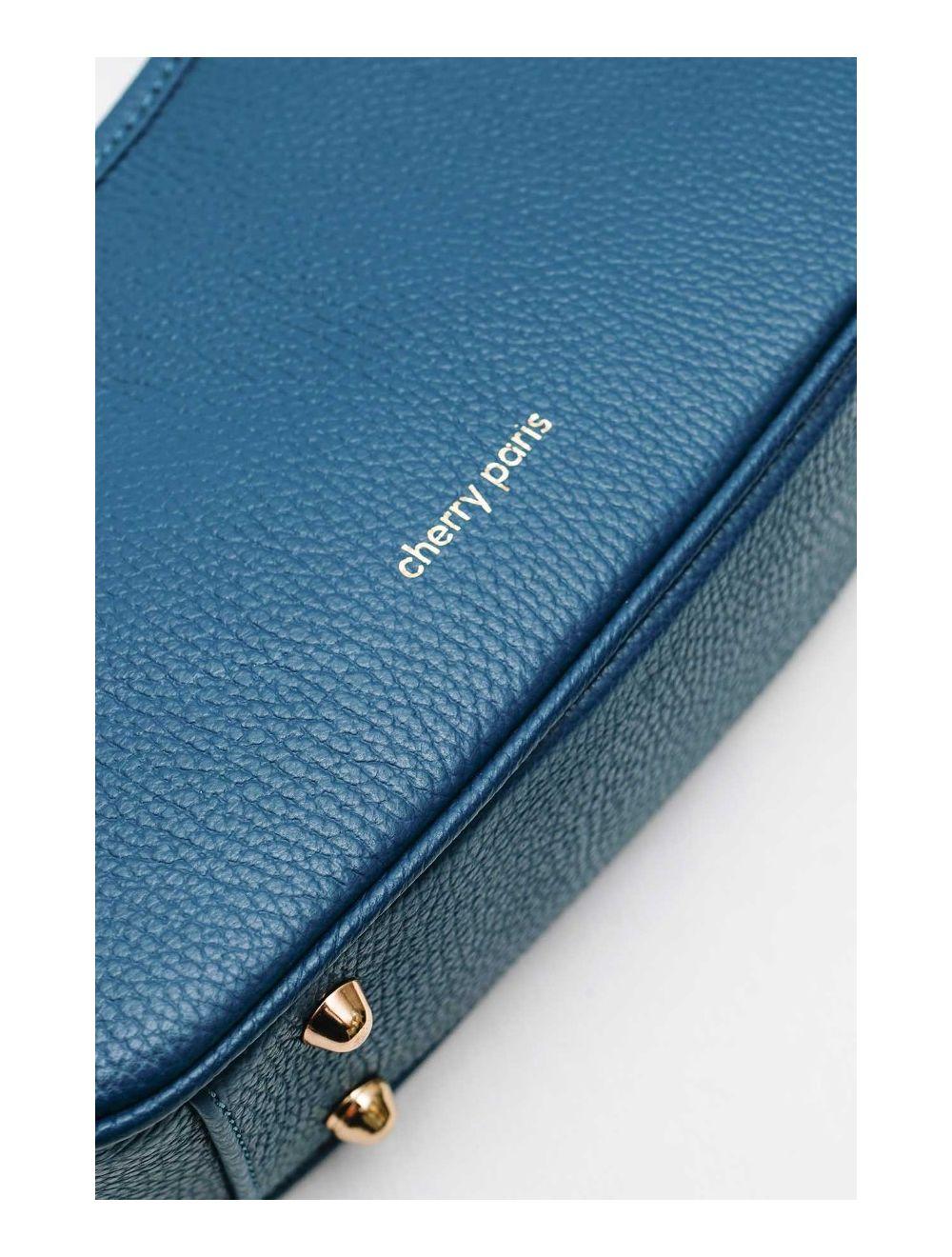 tom&eva Sac Porté Travers En Cuir Vachette Grainée 4139 ELORA-PETROLE