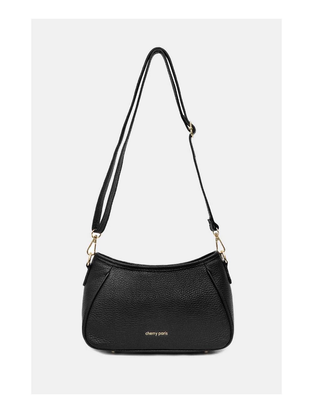 Tom&eva Sac Porté Travers En Cuir Vachette Grainée 4139 ELORA-NOIR