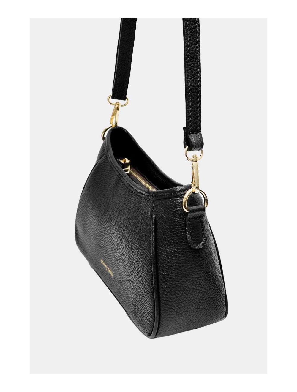 Tom&eva Sac Porté Travers En Cuir Vachette Grainée 4139 ELORA-NOIR