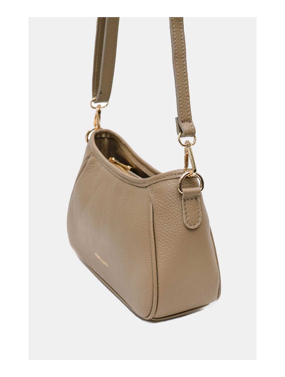 Tom&eva Sac Porté Travers En Cuir Vachette Grainée 4139 ELORA-TAUPE