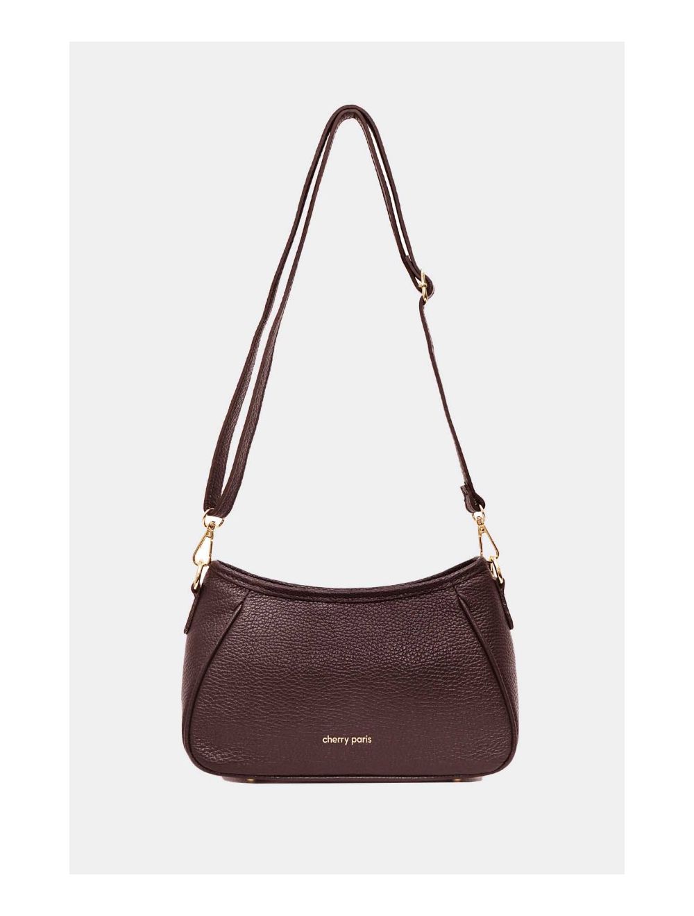 Tom&eva Sac Porté Travers En Cuir Vachette Grainée 4139 ELORA-CHOCOLAT