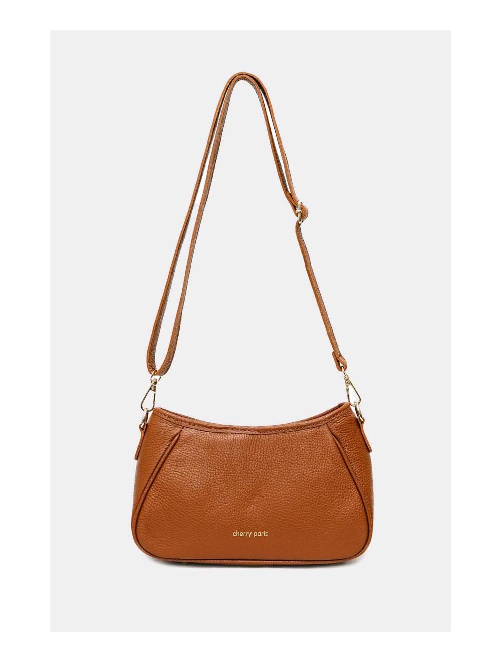 Tom&eva Sac Porté Travers En Cuir Vachette Grainée 4139 ELORA-COGNAC