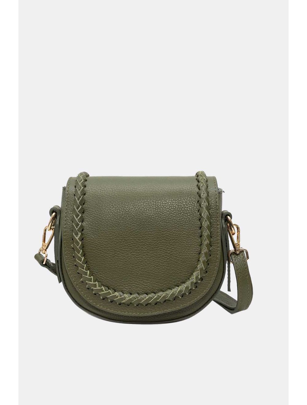 Tom&eva Sac Porté Travers En Cuir Vachette Grainée 4172 DORA-Kaki