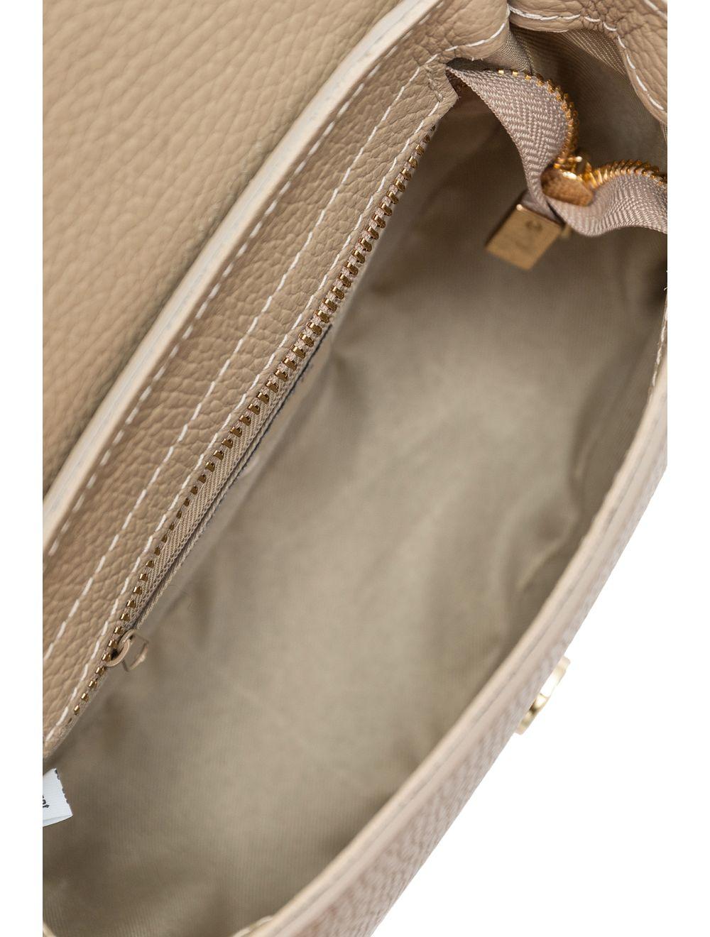 Tom&eva Sac Porté Travers En Cuir Vachette Grainée 4172 DORA-Taupe