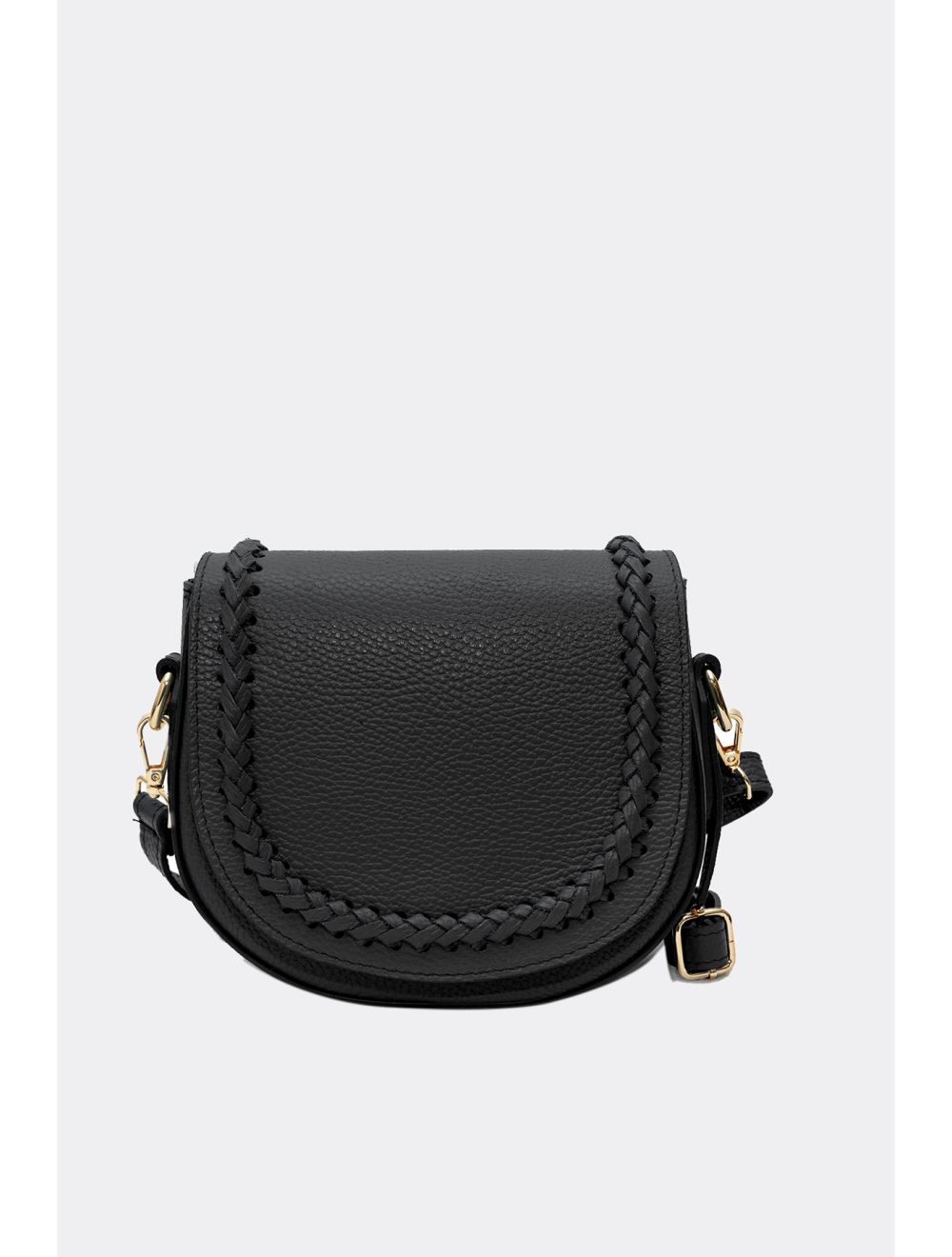 tom&eva Sac Porté Travers En Cuir Vachette Grainée 4172 DORA-Noir