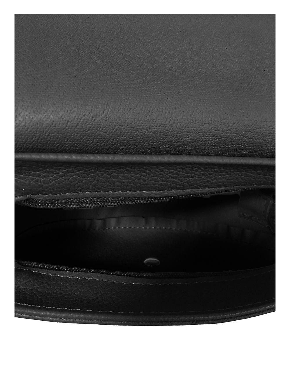 Tom&eva Sac Porté Travers En Cuir Vachette Grainée- RI202-Noir