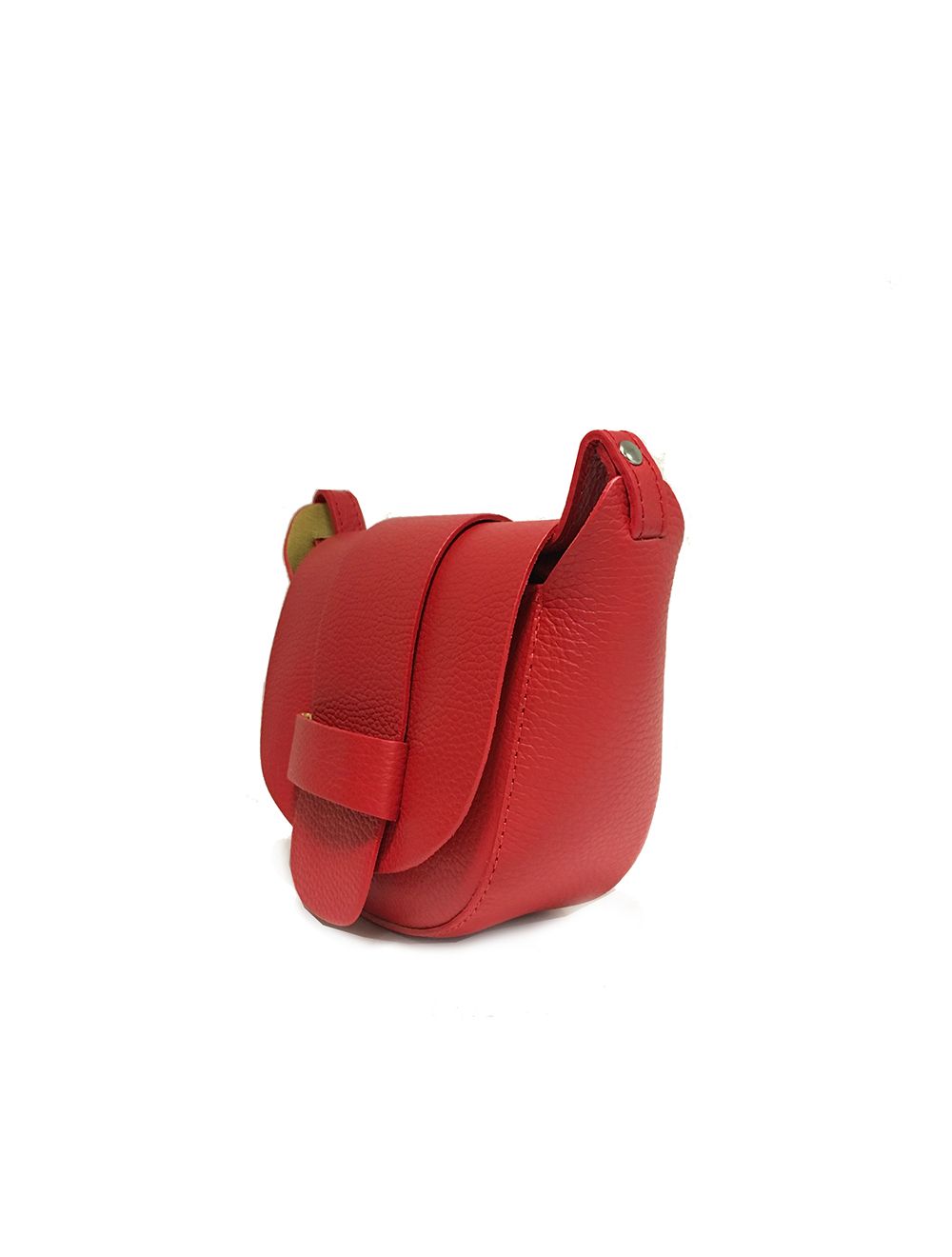 Tom&eva Sac Porté Travers En Cuir Vachette Grainée- RI202-Rouge