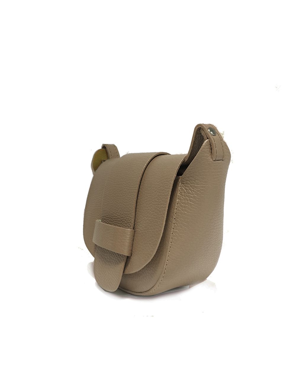 Tom&eva Sac Porté Travers En Cuir Vachette Grainée- RI202-Taupe