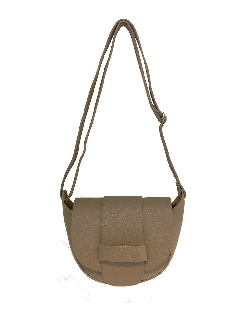 tom&eva Sac Porté travers en cuir vachette grainée- RI202-Taupe
