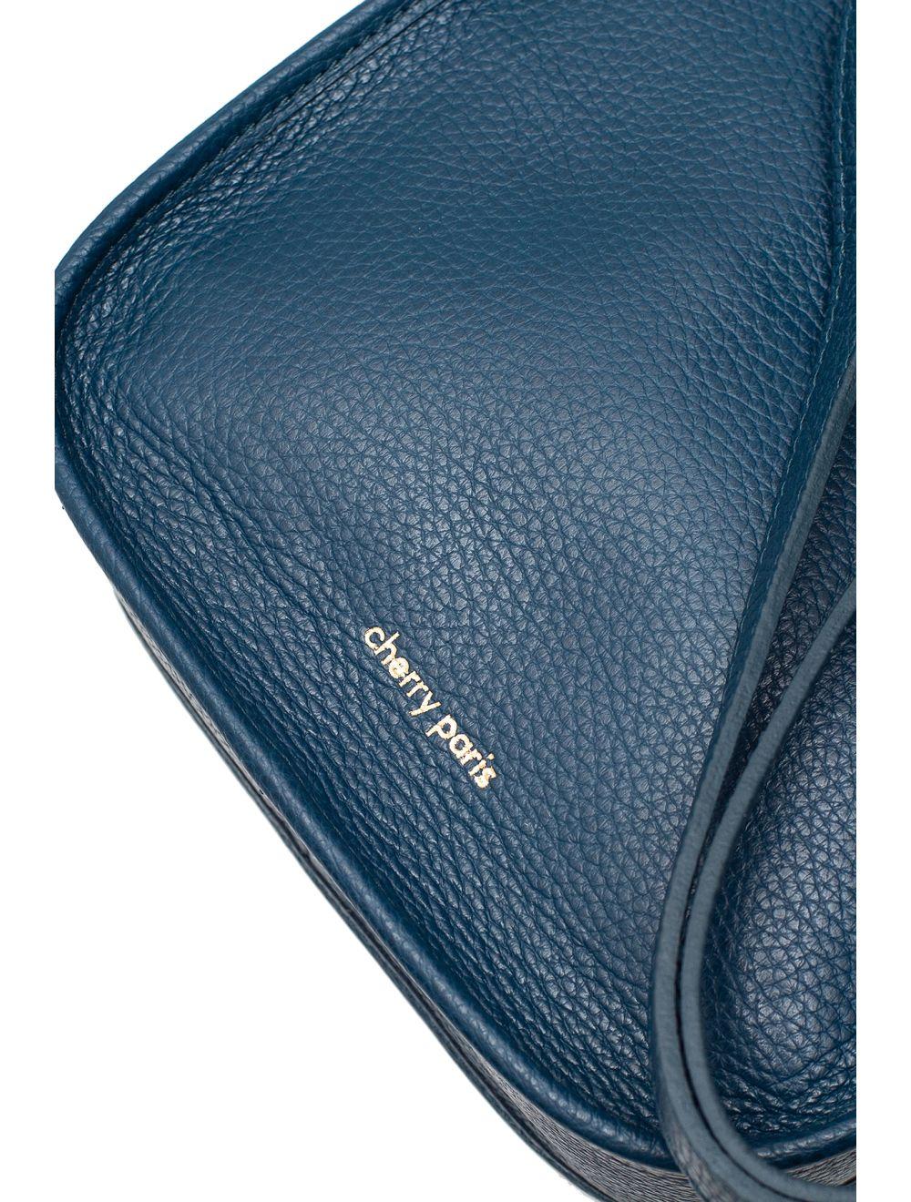 Tom&eva Sac Porté Travers En Cuir Vachette Grainée SIENNA 4057-PETROLE