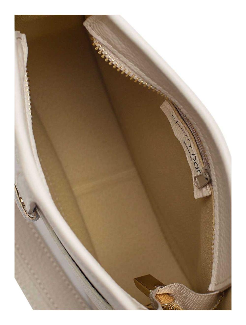 tom&eva Sac Porté Travers en Cuir Vachette Grainée SIENNA 4057-BEIGE