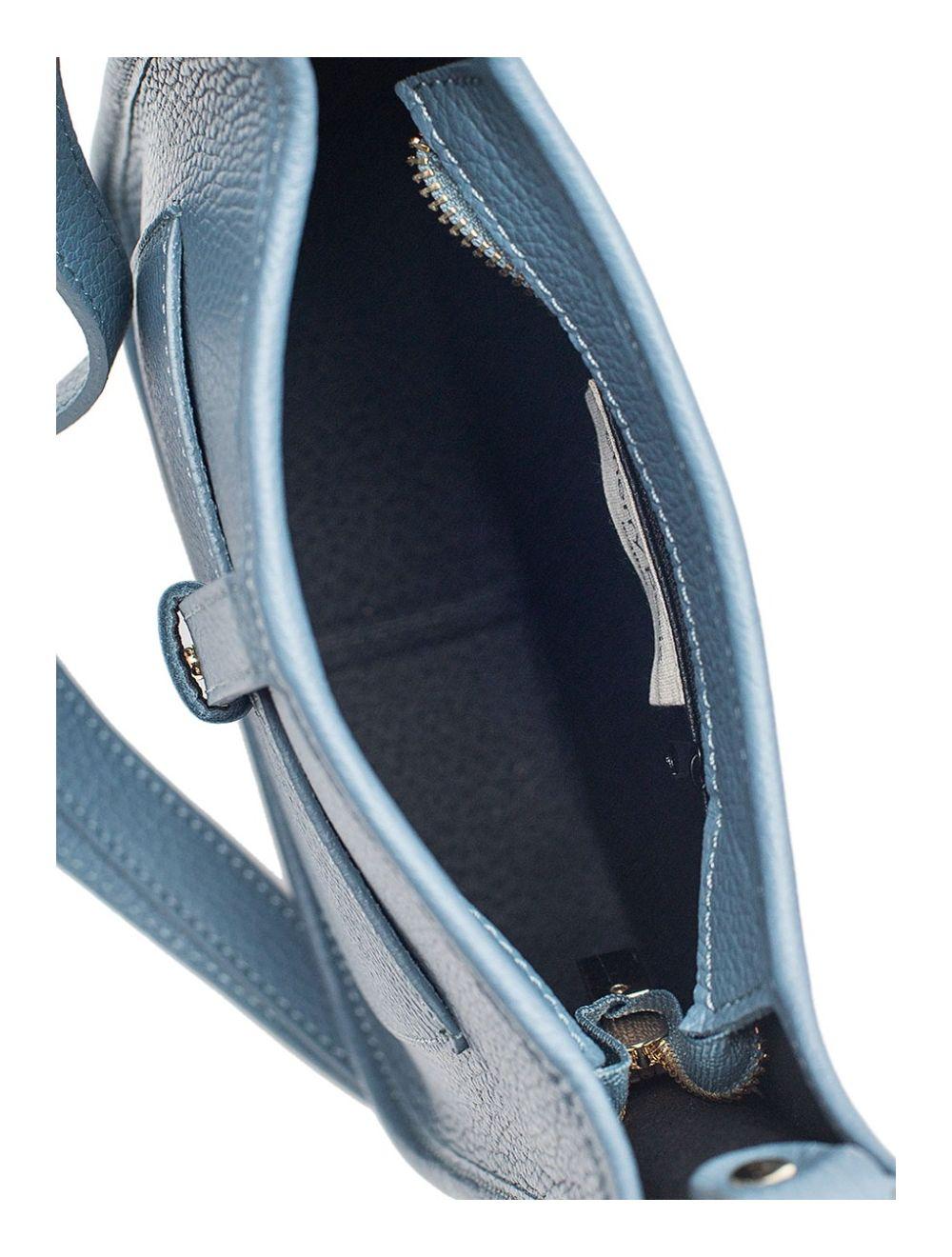 tom&eva Sac Porté Travers en Cuir Vachette Grainée SIENNA 4057-JEAN