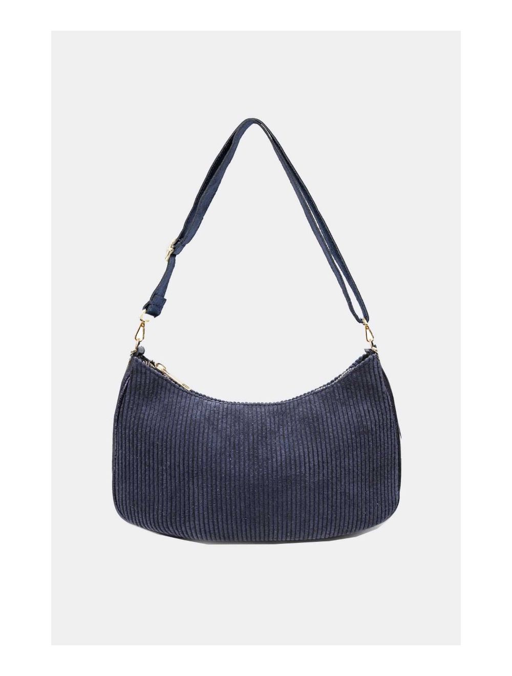 Tom&eva Sac Porté Travers En Textile Velours Garni Croûte Cuir Vachette Métallisé 4134 ELEANORE VELOURS-Marine