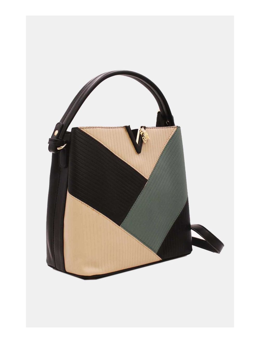 Tom&eva Sac Seau Forme En V Avec Petite Abeille 5699-Noir