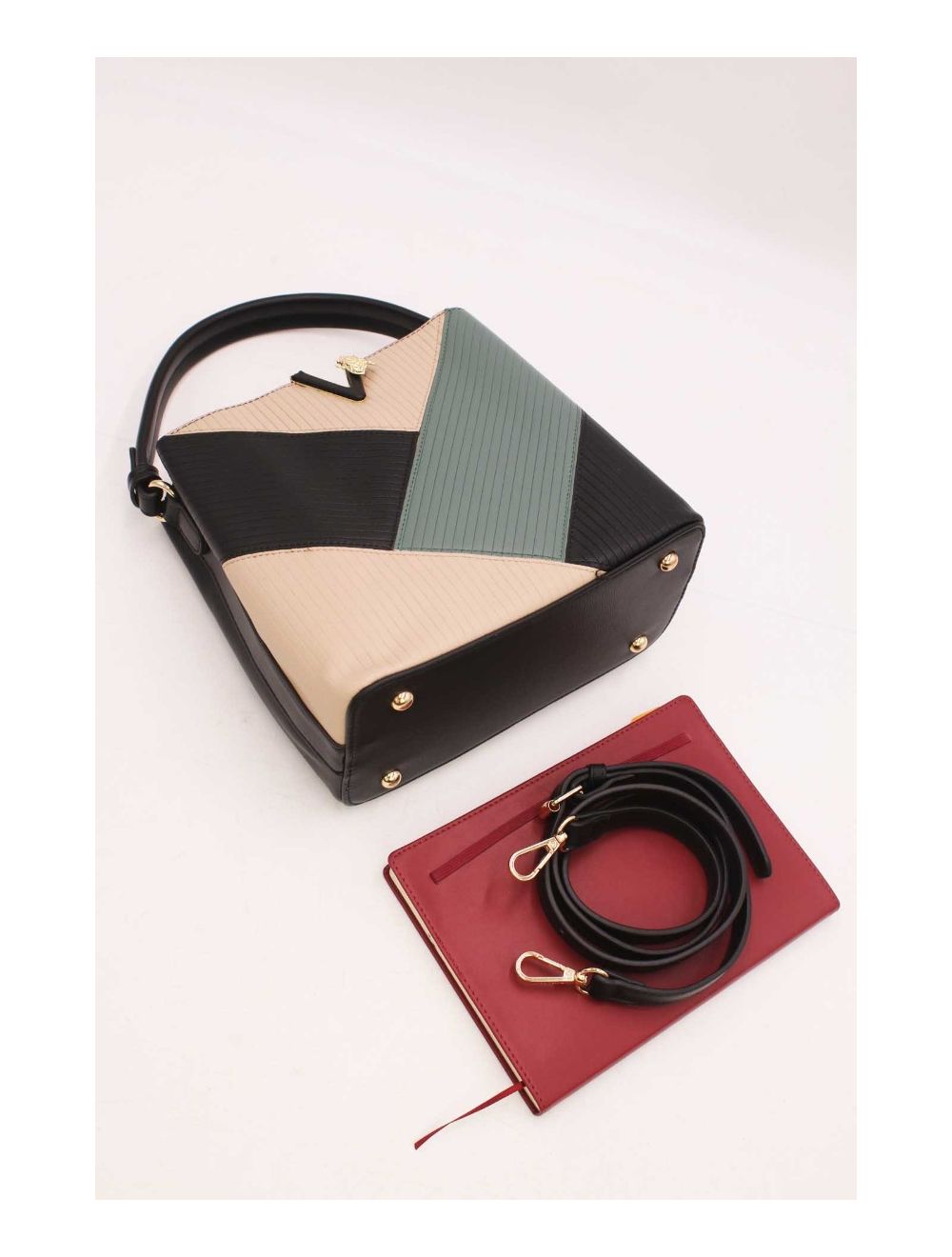 Tom&eva Sac Seau Forme En V Avec Petite Abeille 5699-Noir