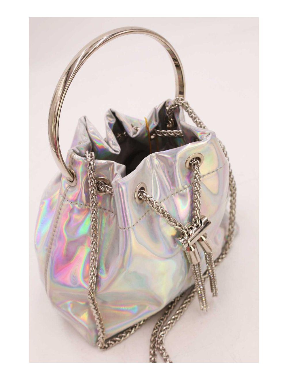 Tom&eva Sac Seau Métallique Cuir PU 22P-5680-Argent