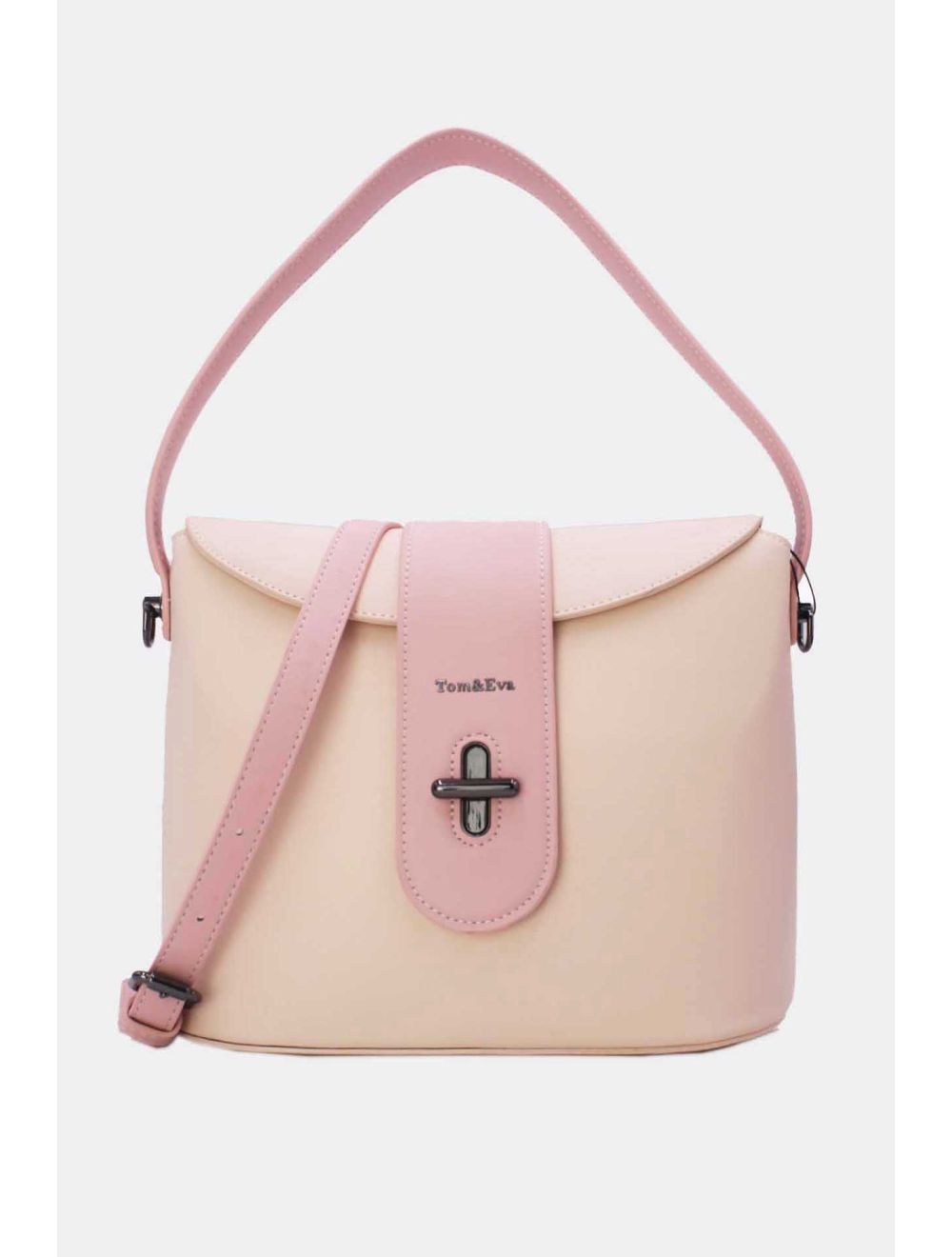 tom&eva Sac Seau Porté Épaule Vintage 24B-6120-Beige/Pink