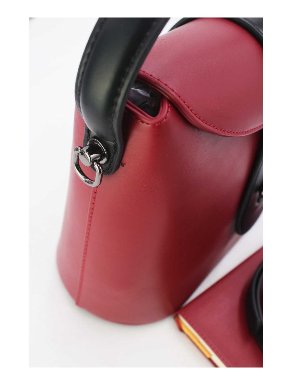 Tom&eva Sac Seau Porté Épaule Vintage 24B-6120-Burgundy/Black