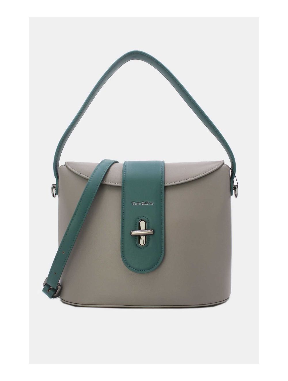 tom&eva Sac Seau Porté Épaule Vintage 24B-6120-Grey/Blue