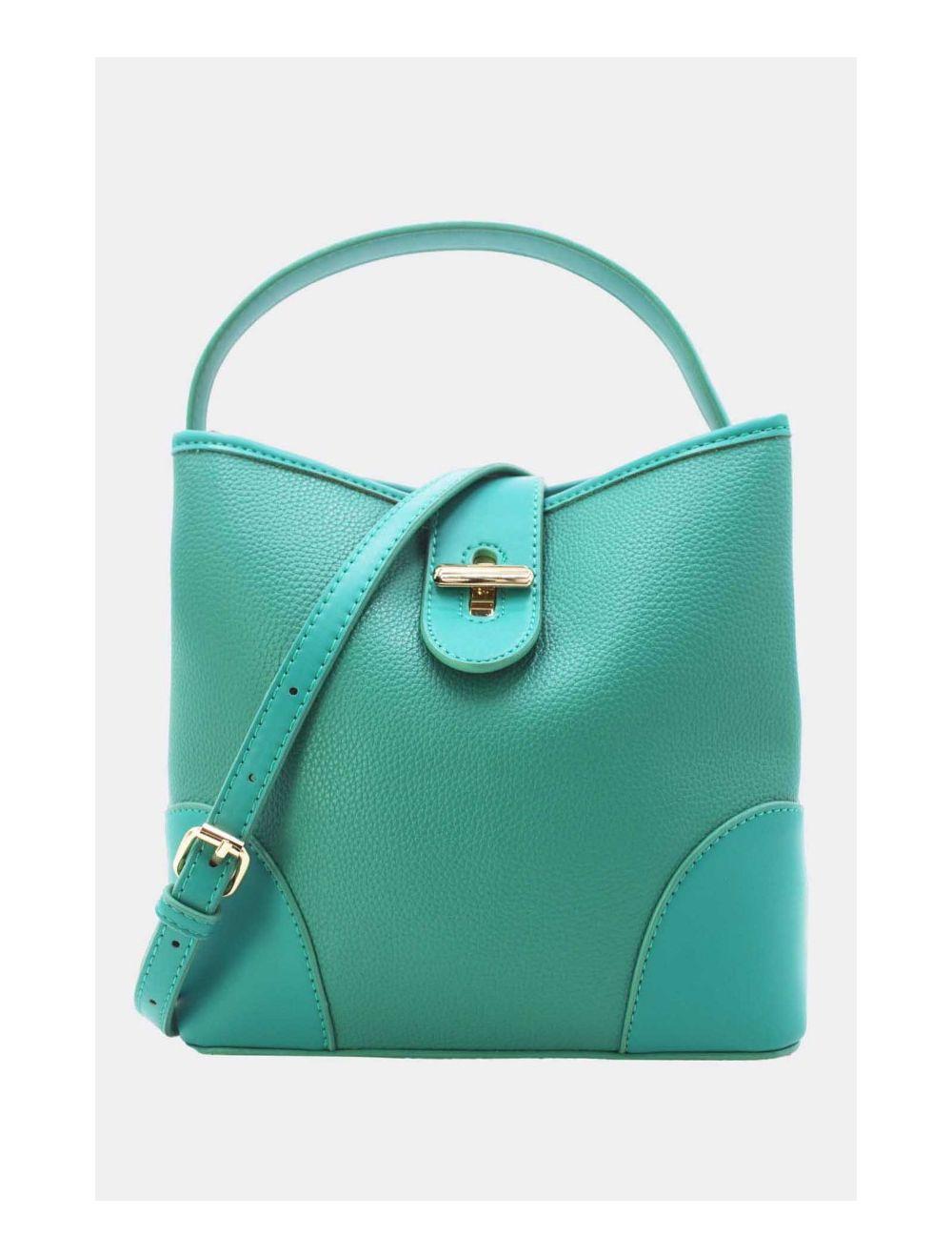 Tom&eva Sac Seau Vintage à Languette Effet Grainé-6975-Bleu
