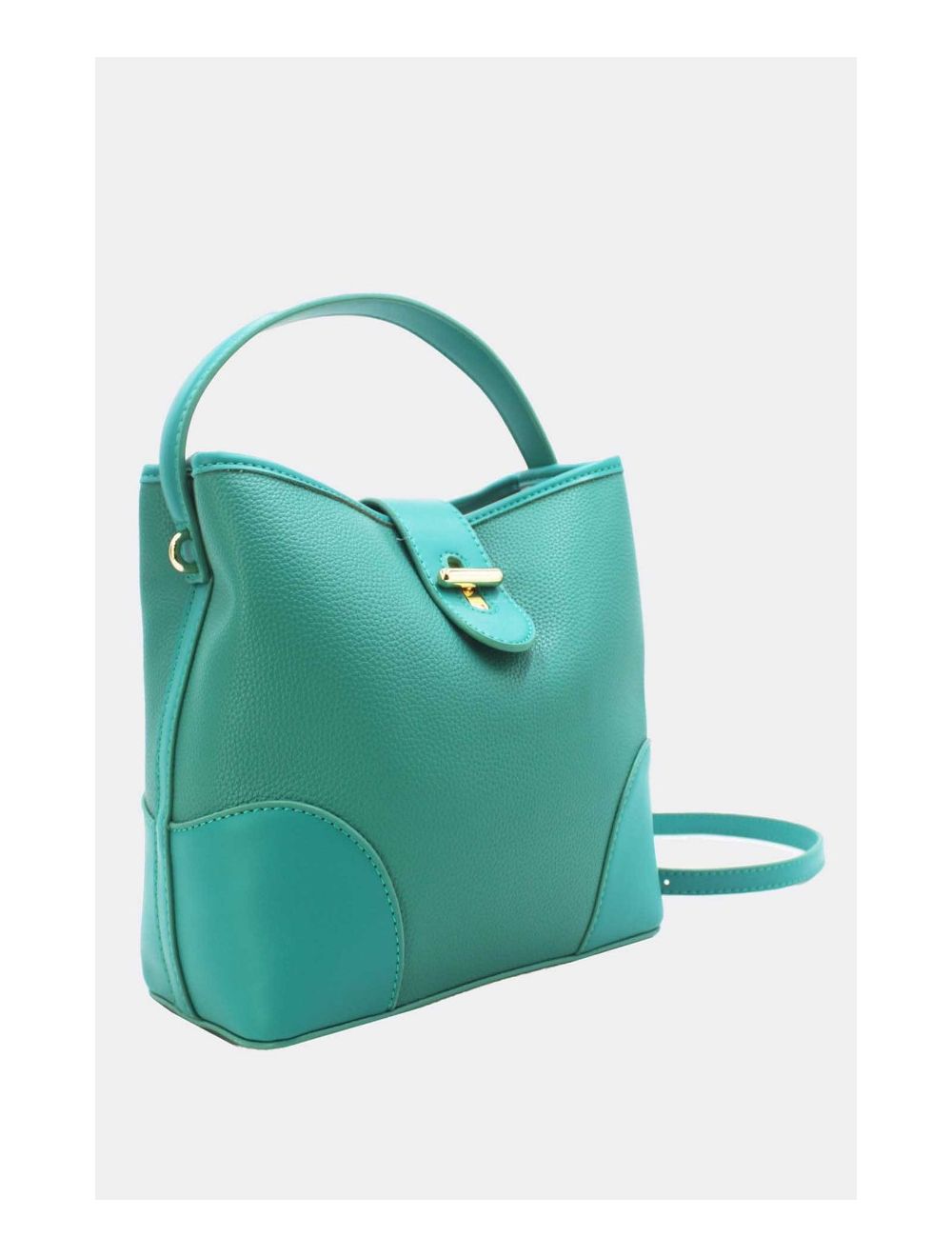 Tom&eva Sac Seau Vintage à Languette Effet Grainé-6975-Bleu