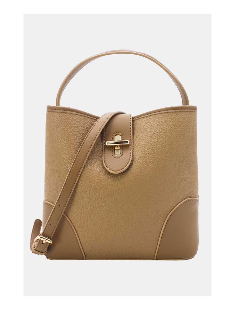 Tom&eva Sac Seau Vintage à Languette Effet Grainé-6975-Kaki