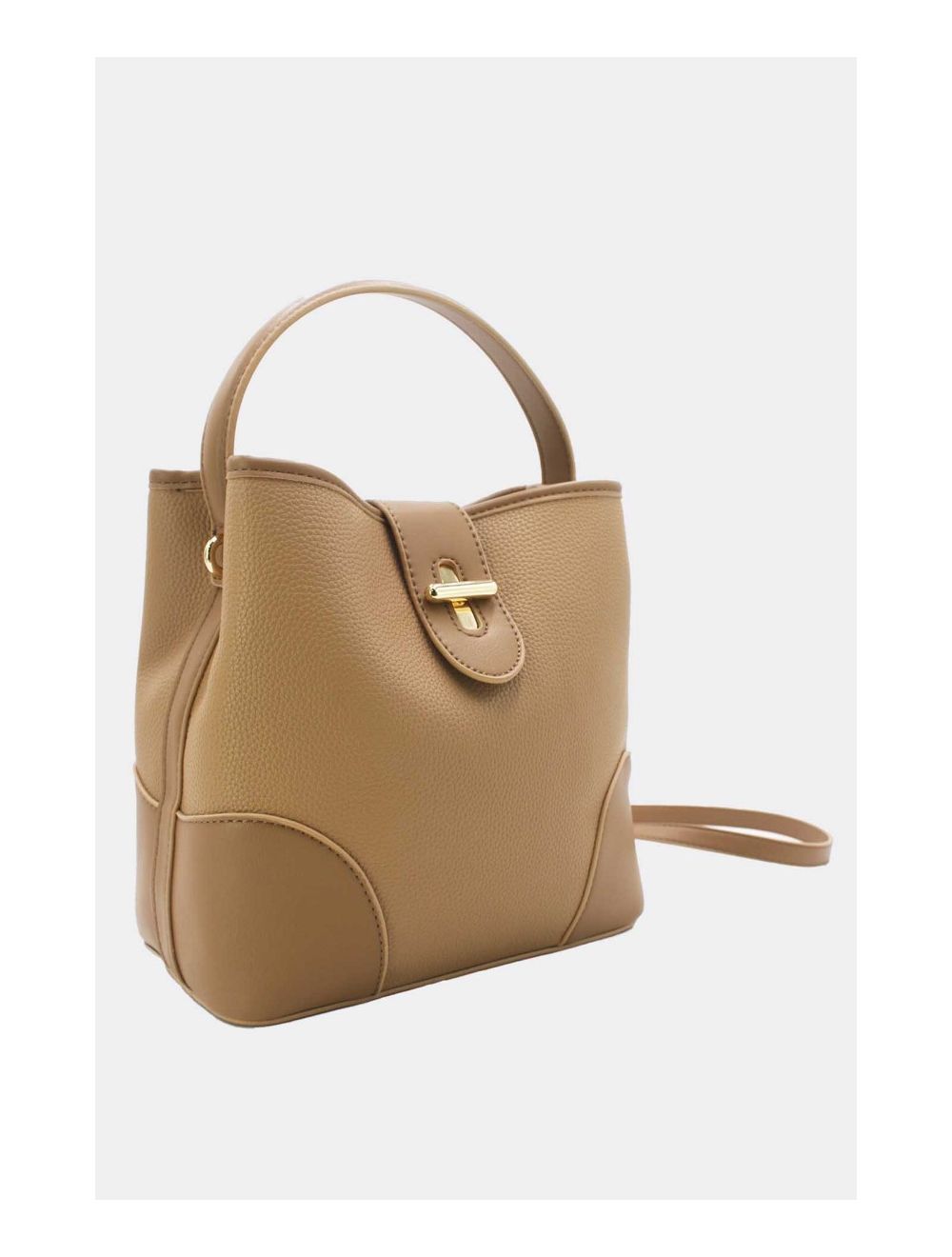 Tom&eva Sac Seau Vintage à Languette Effet Grainé-6975-Kaki