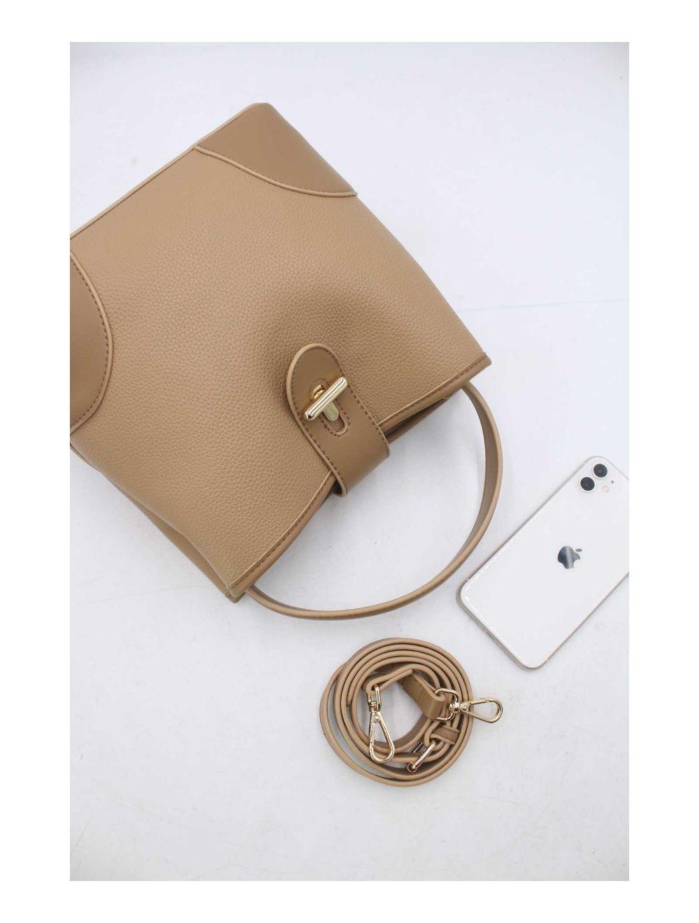 tom&eva Sac Seau Vintage à Languette Effet Grainé-6975-Kaki