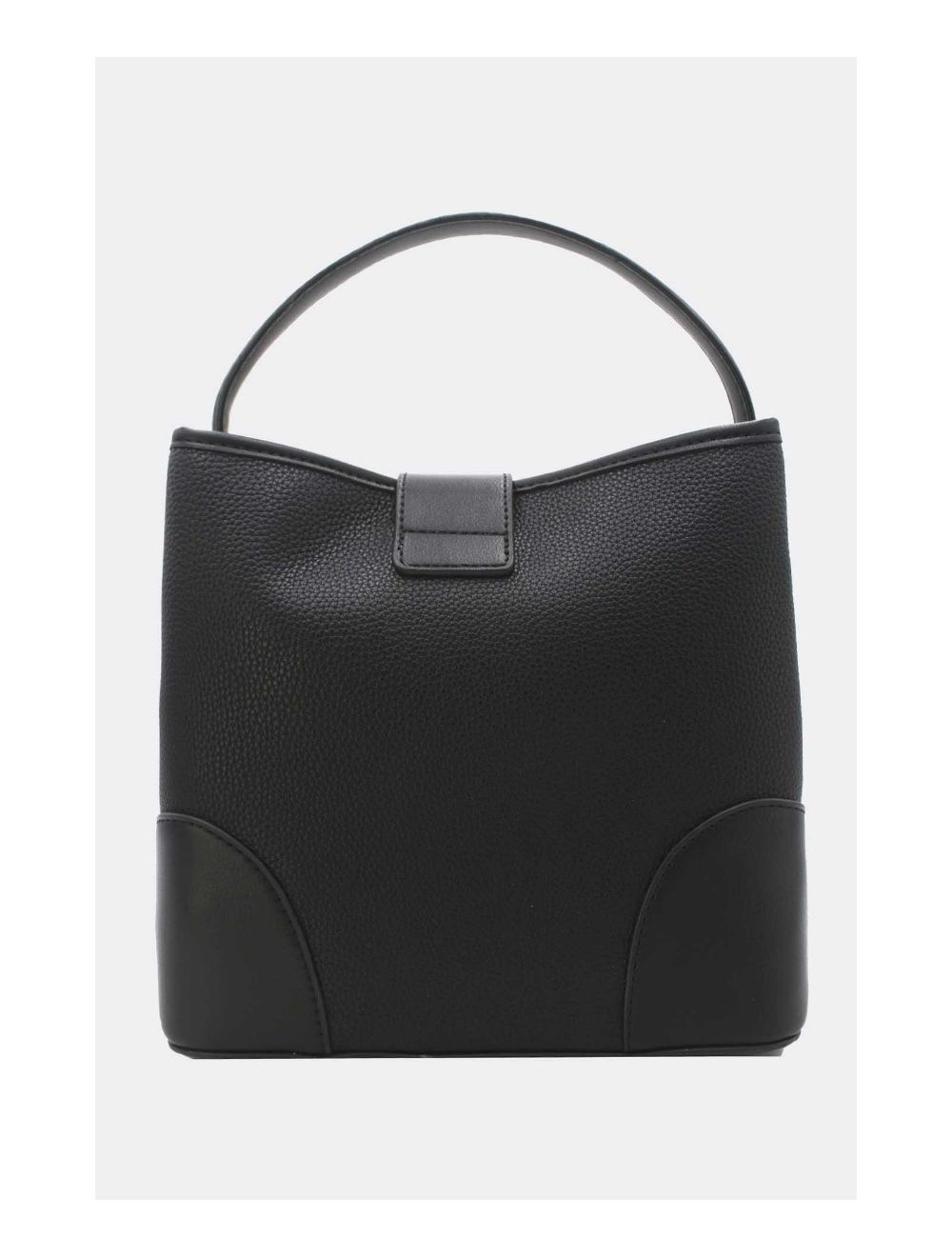 Tom&eva Sac Seau Vintage à Languette Effet Grainé-6975-Noir