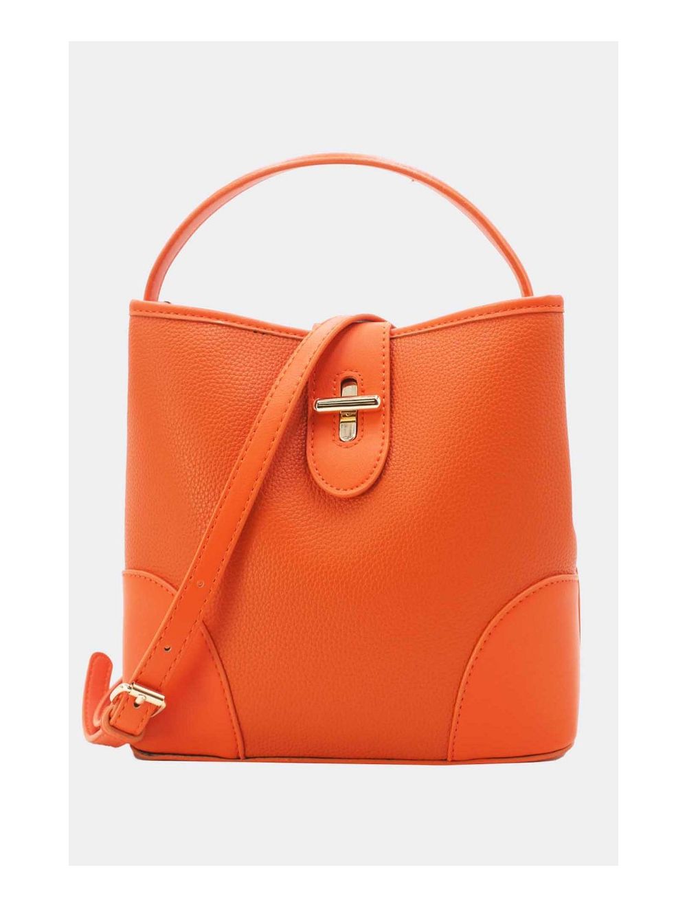 Tom&eva Sac Seau Vintage à Languette Effet Grainé-6975-Orange