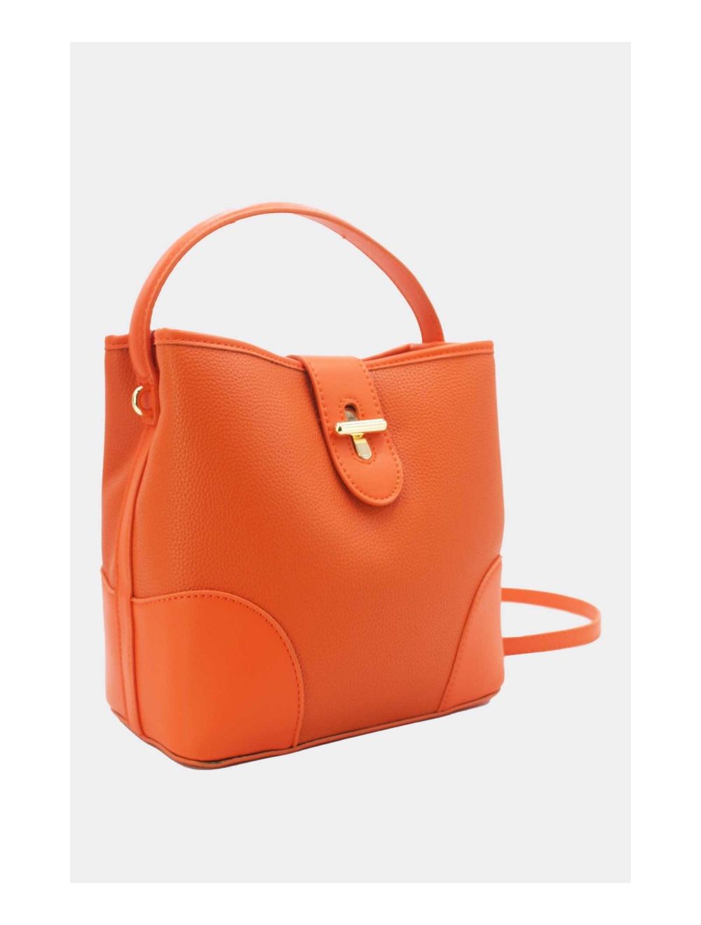 Tom&eva Sac Seau Vintage à Languette Effet Grainé-6975-Orange
