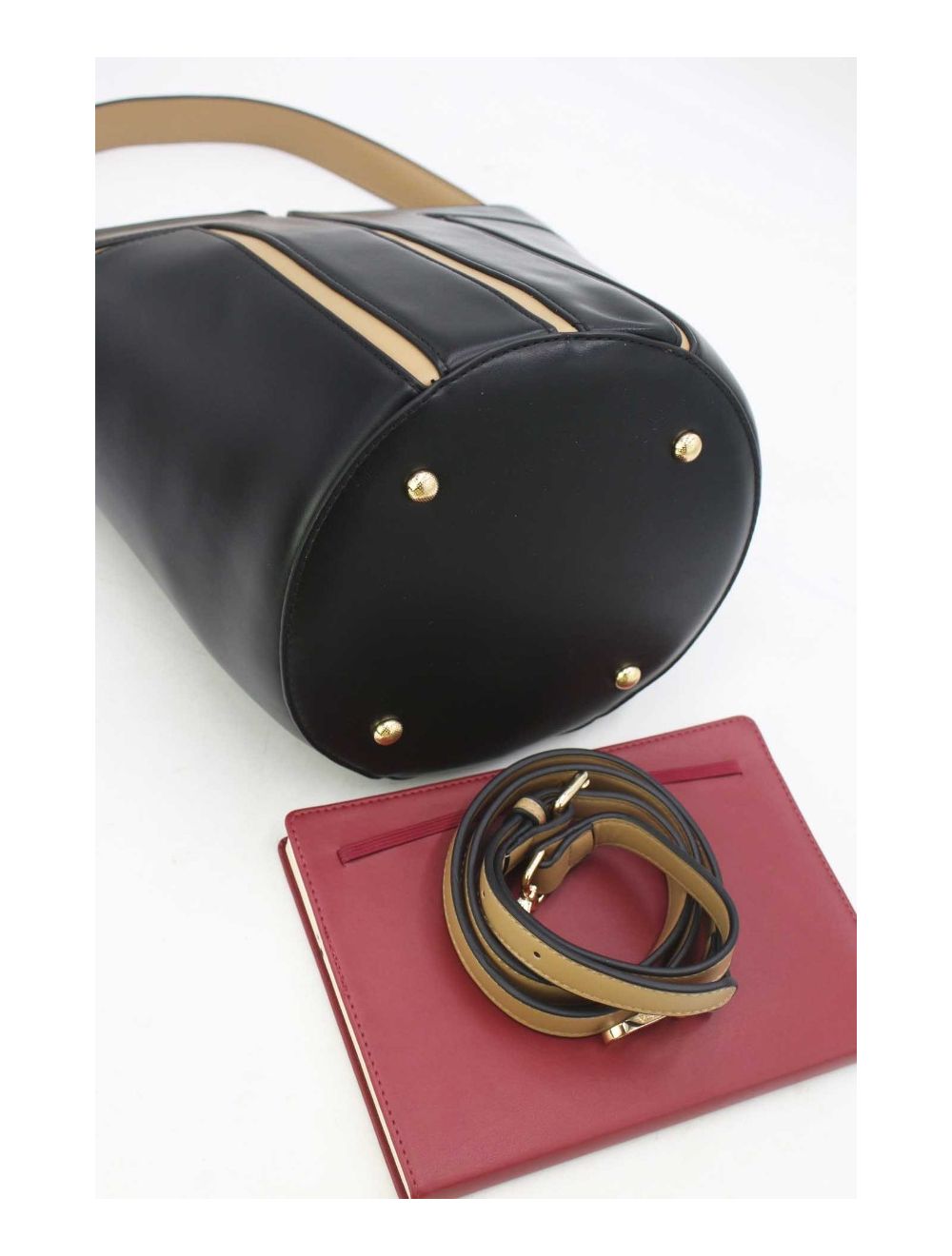 tom&eva Sac Seau Vintage Bicolores-24B-5863-Black/Apricot