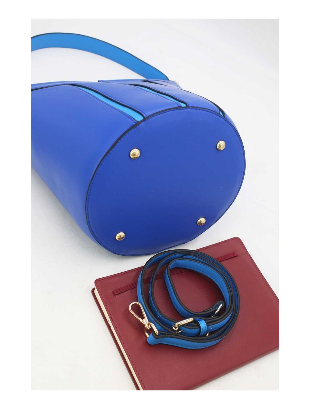 tom&eva Sac Seau Vintage Bicolores-24B-5863-Blue/Blue