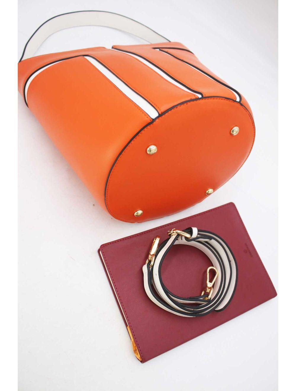 tom&eva Sac Seau Vintage Bicolores-24B-5863-Orange/White