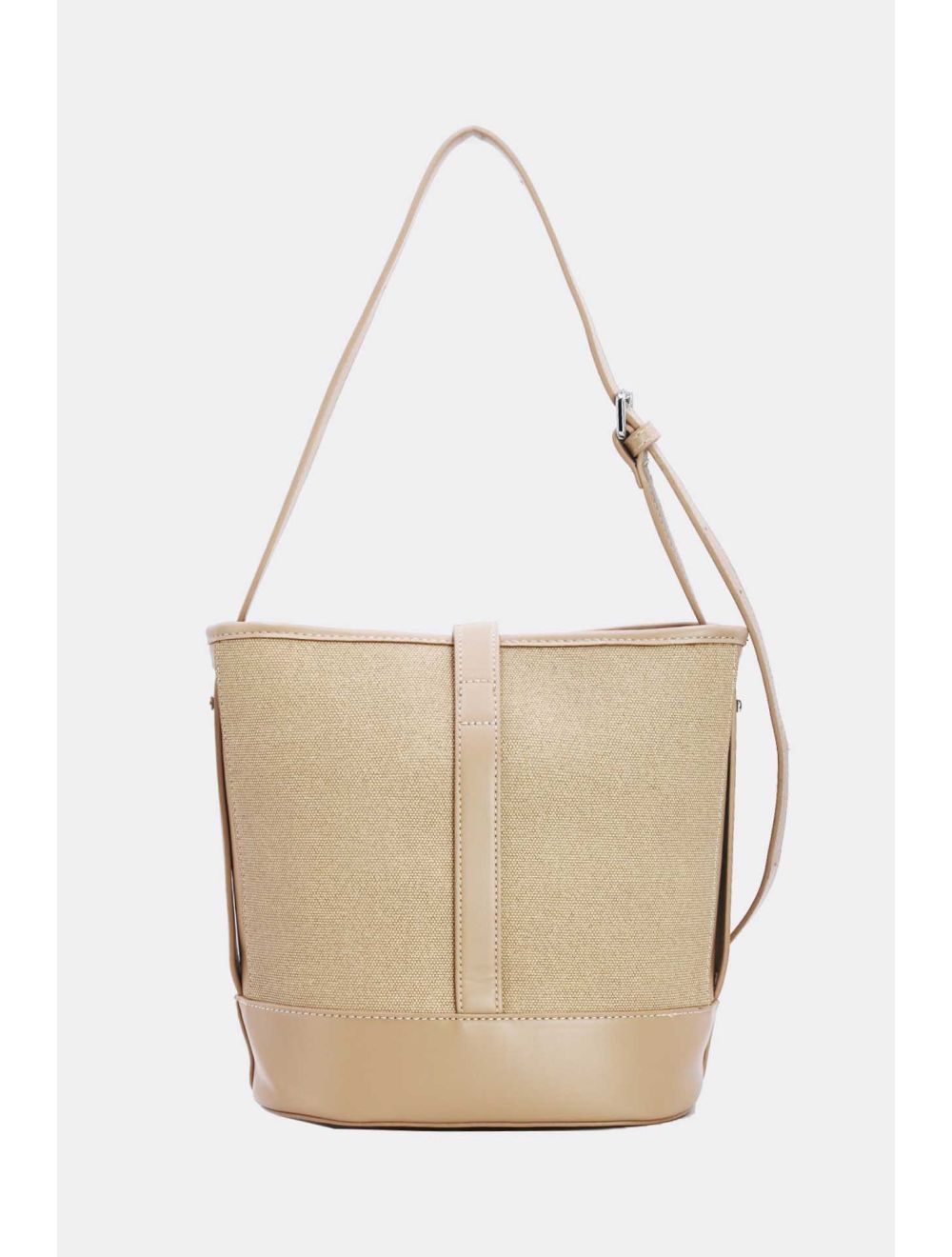 Tom&eva Sac Seau Vintage Effet Tissu Avec Pochette-21C-5297-Apricot/Apricot