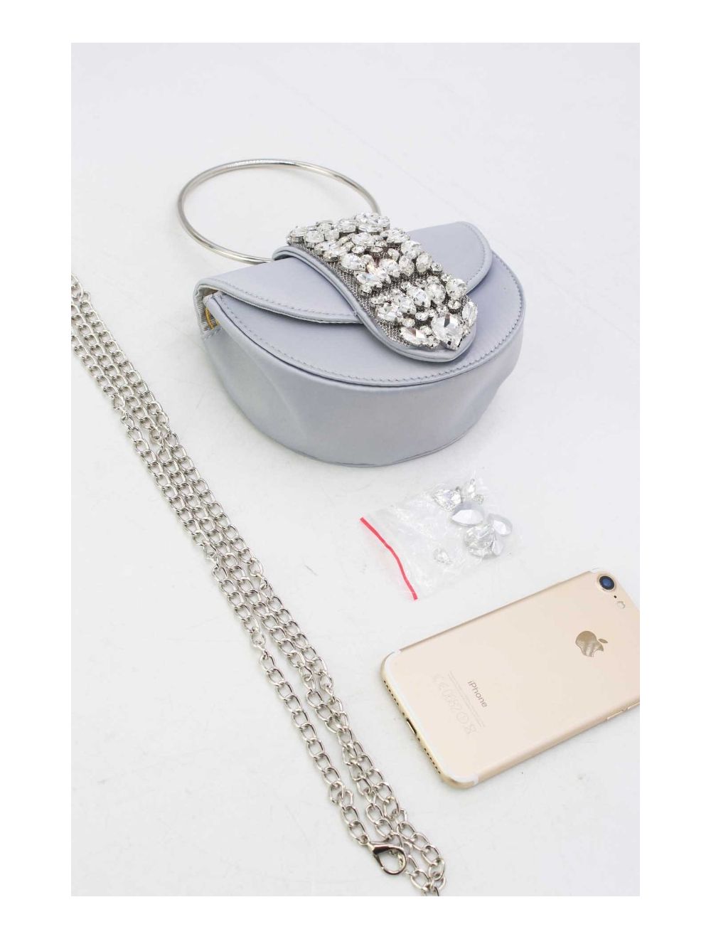 tom&eva Sac Soirée à Languette Diamants 24P-5929-Argenté