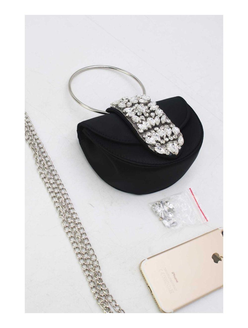 Tom&eva Sac Soirée à Languette Diamants 24P-5929-Noir