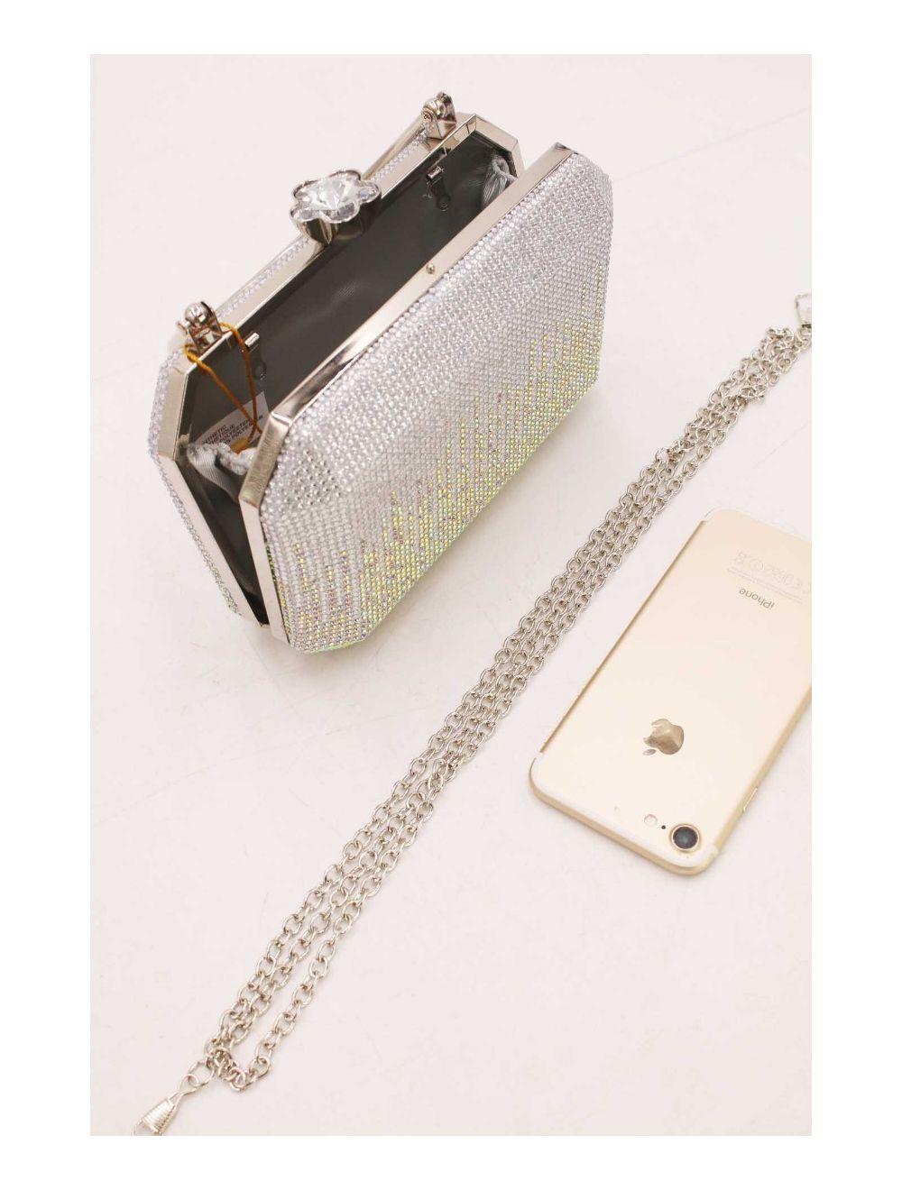 Tom&eva Sac Soirée Boîte De Nuit Strass 23P-5719-Argent